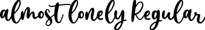 almost lonely Regular font - almost lonely.ttf