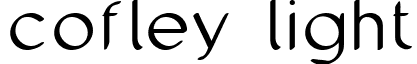 cofley light font - cofley-light.ttf