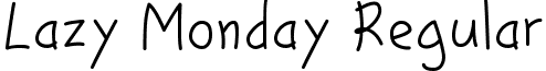 Lazy Monday Regular font - LazyMonday.ttf