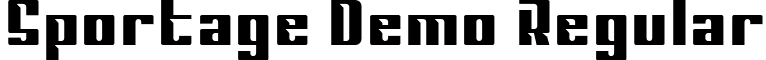 Sportage Demo Regular font - Sportage-Demo.otf