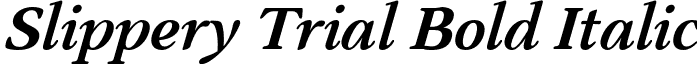 Slippery Trial Bold Italic font - slippery-trial.bold-italic.otf