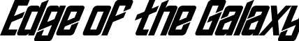 Edge of the Galaxy font - EdgeOfTheGalaxyItalic-ZVJB3.otf