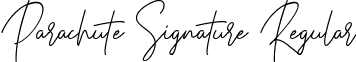 Parachute Signature Regular font - Parachute Signature.ttf