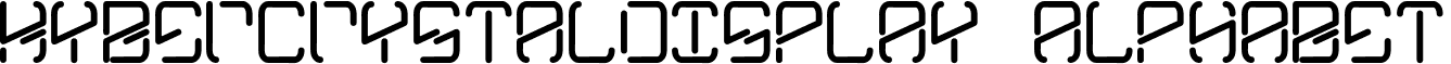 KyberCrystalDisplay Alphabet font - KyberCrystalDisplay-Alphabet.otf
