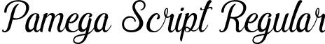 Pamega Script Regular font - pamega-script.regular.ttf