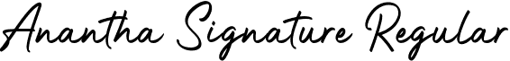 Anantha Signature Regular font - Anantha Signature For Personal Use.ttf