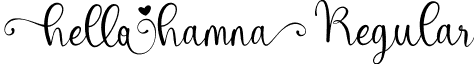 Hello Hamna Regular font - HelloHamna.otf