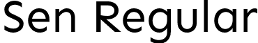 Sen Regular font - sen.regular.otf