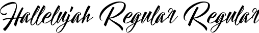 Hallelujah Regular Regular font - Hallelujah Demo.otf