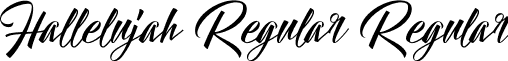 Hallelujah Regular Regular font - Hallelujah Demo.ttf