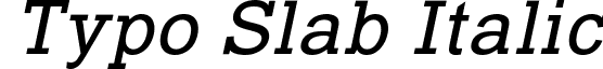 Typo Slab Italic font - TypoSlab_italic_demo.otf