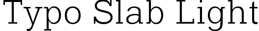 Typo Slab Light font - TypoSlab_light_demo.otf