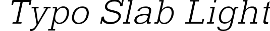 Typo Slab Light font - TypoSlab_light_italic_demo.otf