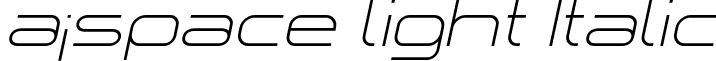 a¡space light Italic font - aspace_light_italic_demo.otf