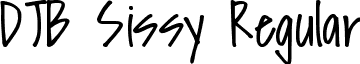 DJB Sissy Regular font - DJB Sissy.ttf