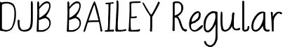 DJB BAILEY Regular font - DJB BAILEY.ttf
