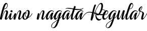 hino nagata Regular font - hino nagata 2.otf