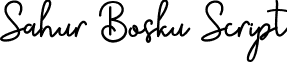 Sahur Bosku Script font - SahurBosku-Script.ttf