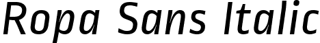 Ropa Sans Italic font - RopaSans-Italic.ttf