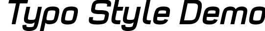 Typo Style Demo font - Typo Style Bold Italic Demo.otf