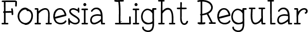 Fonesia Light Regular font - Fonesia-Light.ttf