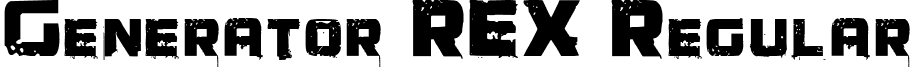 Generator REX Regular font - Generator REX.ttf