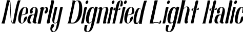 Nearly Dignified Light Italic font - NearlyDigItalic.ttf