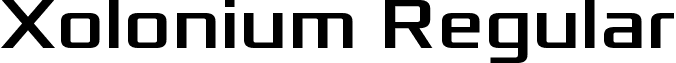Xolonium Regular font - Xolonium-Regular.ttf