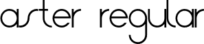 Aster Regular font - Aster.otf