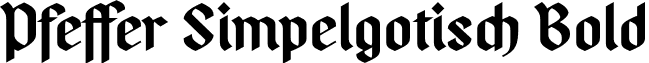 Pfeffer Simpelgotisch Bold font - PfefferSimpelgotisch fett.otf