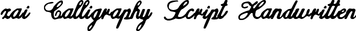 zai Calligraphy Script Handwritten font - zai_CalligraphyScriptHandwritten.otf