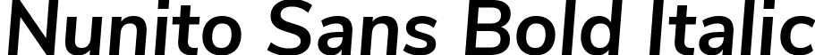 Nunito Sans Bold Italic font - NunitoSans-BoldItalic.ttf