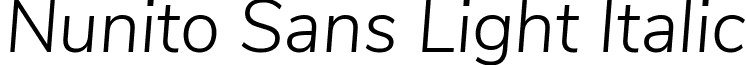 Nunito Sans Light Italic font - NunitoSans-LightItalic.ttf
