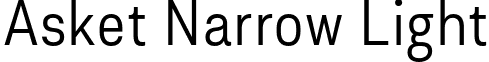Asket Narrow Light font - asket.narrow-light.otf