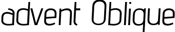 advent Oblique font - advent_regular_oblique.ttf