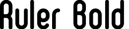 Ruler Bold font - Ruler Bold.ttf