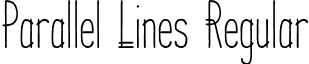 Parallel Lines Regular font - parallellines.otf