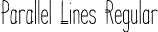 Parallel Lines Regular font - parallellines.ttf