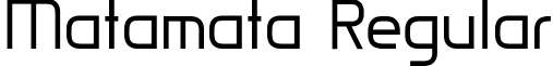 Matamata Regular font - Matamata-Regular.otf