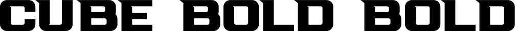 Cube Bold Bold font - CubeBold.otf