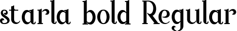 starla bold Regular font - StarlaBold.ttf
