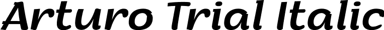 Arturo Trial Italic font - Arturo-Italic Trial.ttf