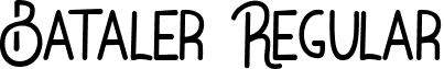 Bataler Regular font - Bataler - Personal Use.ttf