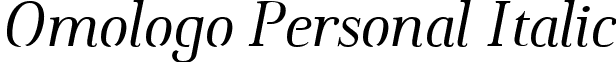 Omologo Personal Italic font - OmologoPersonal1010Italic.ttf