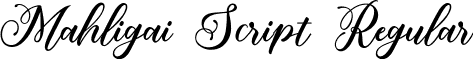 Mahligai Script Regular font - Mahligai script.ttf