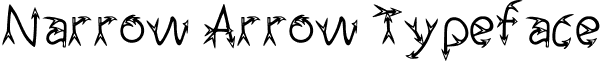 Narrow Arrow Typeface font - narrow-arrow-typeface.regular.otf