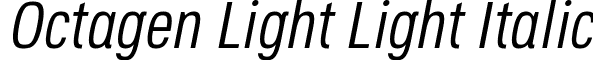 Octagen Light Light Italic font - octagen.light-italic.ttf