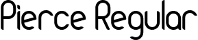 Pierce Regular font - Pierce.otf