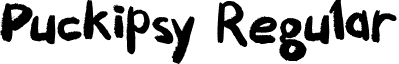 Puckipsy Regular font - Puckipsy.ttf