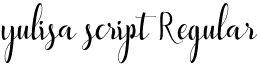 yulisa script Regular font - yullisa script.otf